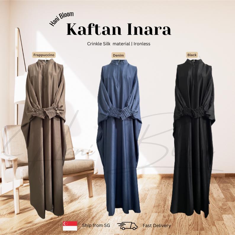 Kaftan Inara Crinkle Satin Material